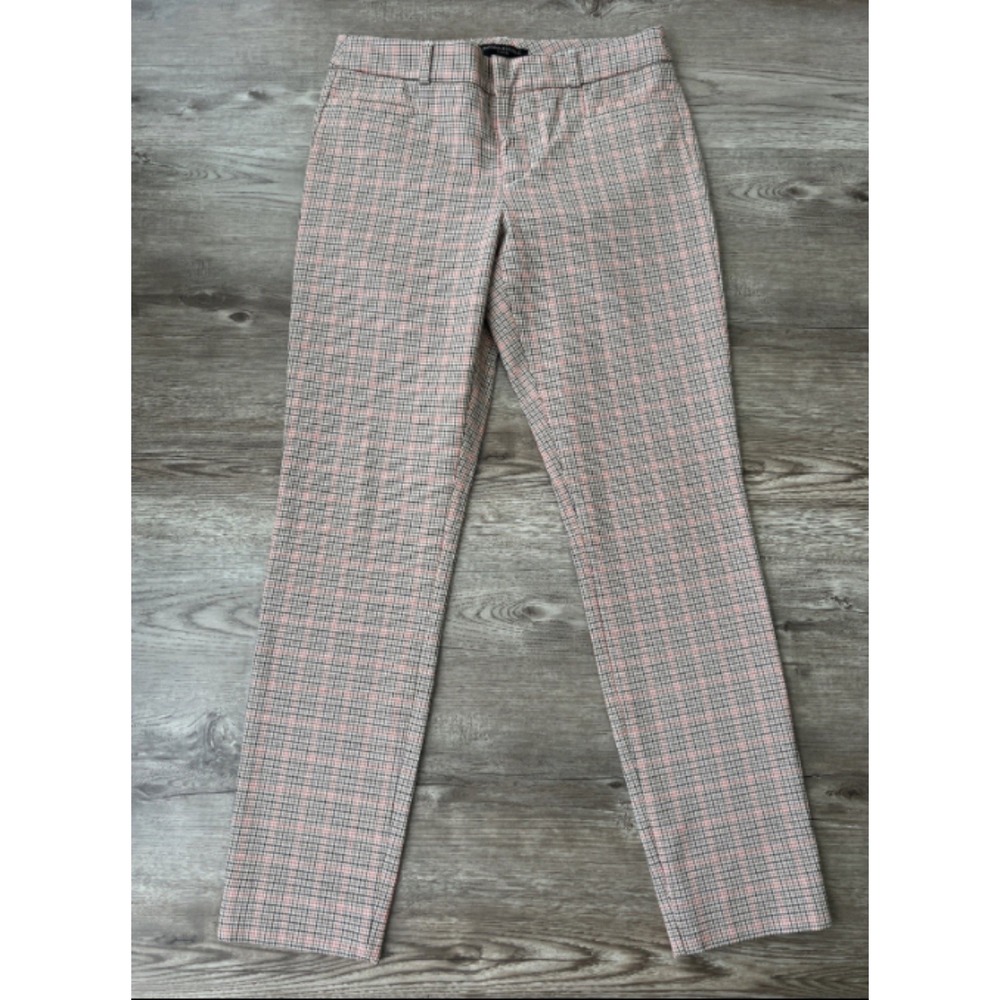 Banana Republic Sloan Pants Womens 2 Glen Plaid Slim Fit Trousers Business
